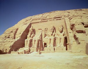 Ramses II:n temppelin julkisivu, Uusi kuningaskunta, n. 1279-1213 eaa.